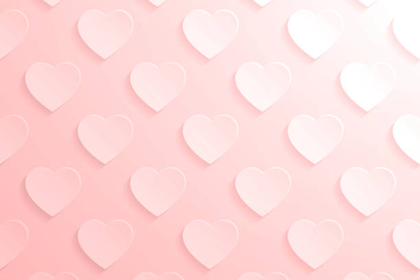 ilustrações de stock, clip art, desenhos animados e ícones de abstract pink background - heart pattern - pink backgrounds geometric shape textured