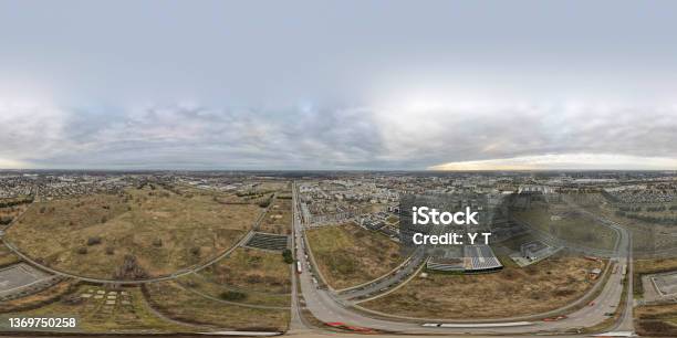Panorama Photo Developing Area Of Berlin Adlershof Stock Photo - Download Image Now - Aerial View, Architecture, Berlin