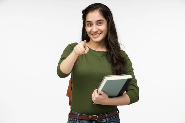 istock university student in white background, stock photo 1369754026