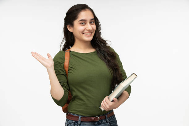istock university student in white background, stock photo 1369754198