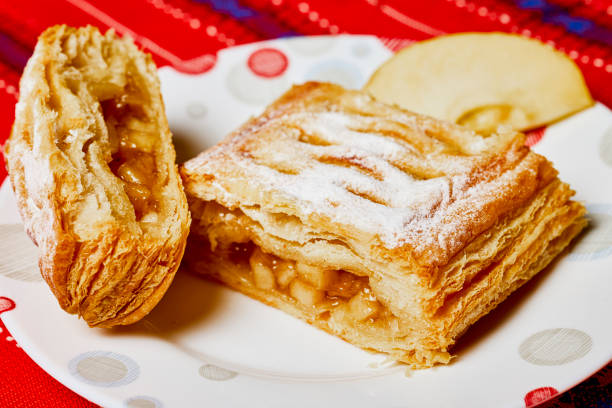istock An apple pie on a plate ready to be eaten 1369754389