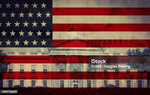 American Politics White House Congress Stock Photo - Download Image Now - White House - Washington DC, American Flag, USA