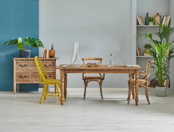 istock home modern home office and decorative living room style. 1369755738