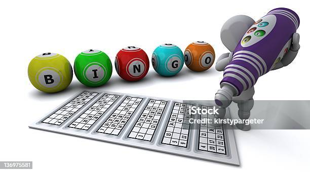 Man Playing Bingo Stock Photo - Download Image Now - Bingo, Adult, Business