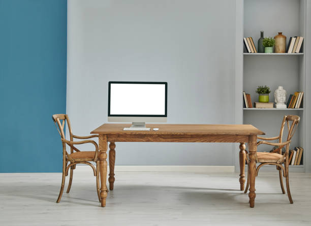 istock home modern home office and decorative living room style. 1369755864