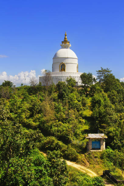istock View of Shanti Stupa (World Peace Pagoda). Pokhara, Nepal 1369757745