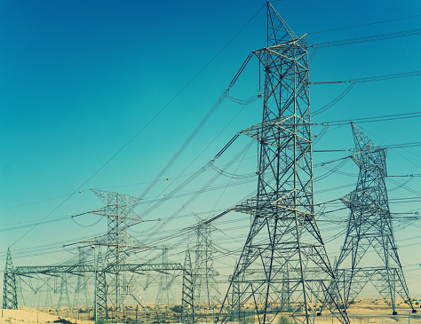 High Voltage Electric Power Lines  in Dubai - UAE