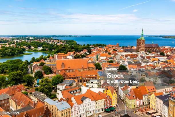 Skyline Stralsund In Germany Stock Photo - Download Image Now - Rostock, Baltic Sea, Coastal Feature