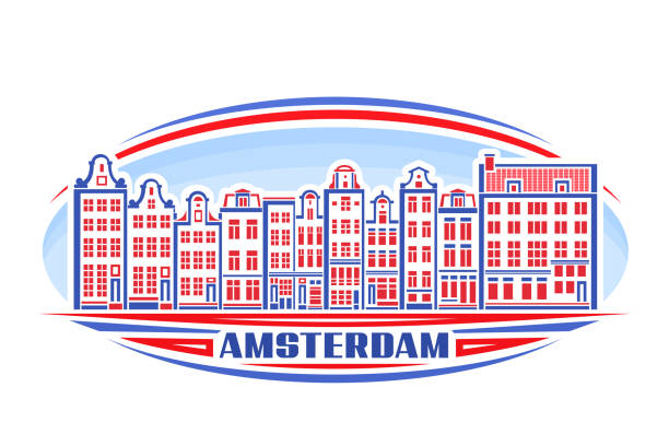 アムステルダムのベクターイラスト - amstel river illustrations点のイラスト素材／クリップアート素材／マンガ素材�／アイコン素材