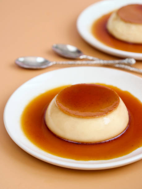 istock A caramel custard pudding with vanilla flavor in a white plat 1369766057
