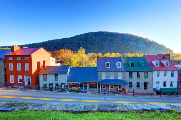 Harpers Ferry, West Virginia Harpers Ferry is a historic town in Jefferson County, West Virginia, United States, in the lower Shenandoah Valley. harpers ferry photos stock pictures, royalty-free photos & images