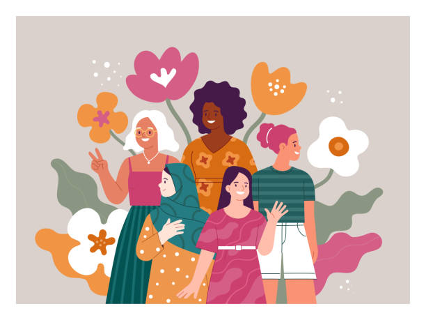 International Women's Day concept. vector art illustration