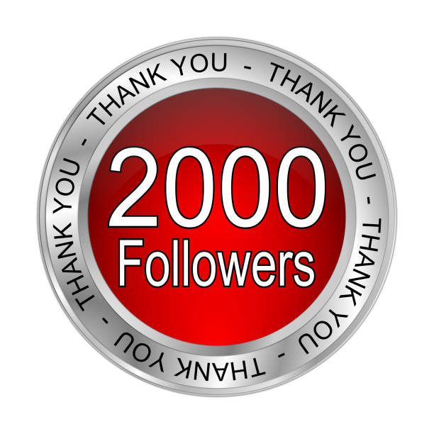 istock 2000 Followers Thank you - 3D illustration 1369777361