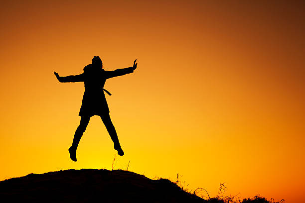istock Woman jumping on the top 136977914