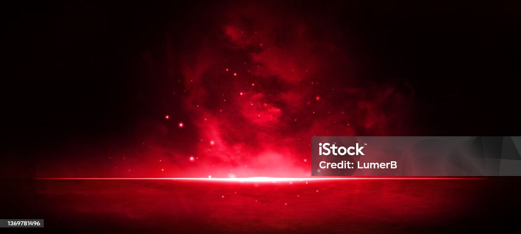 Fantastic Dark Scene Cinematic Dark with Vibrance with Fire Brick Colors Illustrative Background Wallpaper Showroom Concept For Display Red Stock Photo