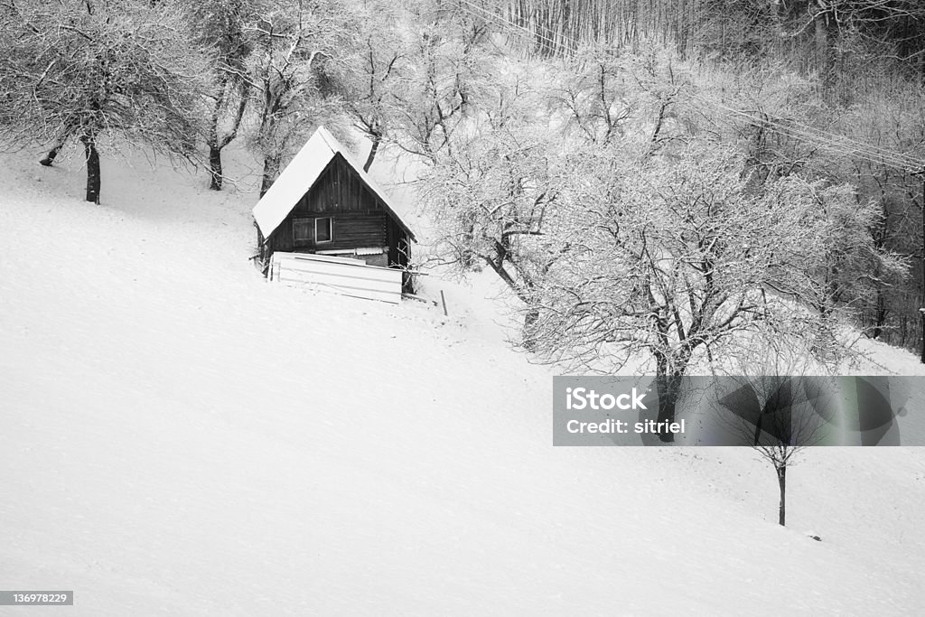 Drewniany dom w górach - Zbiór zdjęć royalty-free (Bez ludzi)
