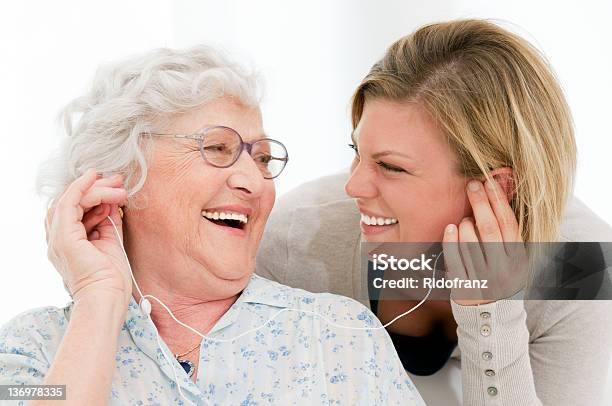 Music Fun Stock Photo - Download Image Now - Senior Adult, Music, Listening