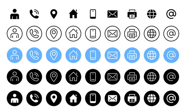 ikony wizytówek - symbol stock illustrations