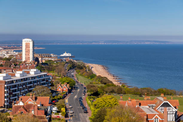 Looking down at Eastbourne from a South Downs Hillside