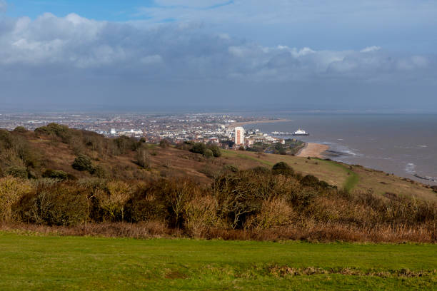 Looking down at Eastbourne from a South Downs Hillside