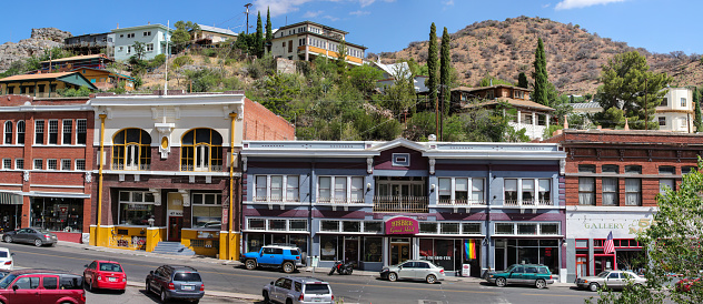 Downtown Bisbee, a historic mining town on southern Arizona