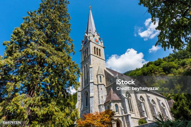 Cathedral Of St St Florian In Vaduz Principality Of Liechtenstein Stock Photo - Download Image Now