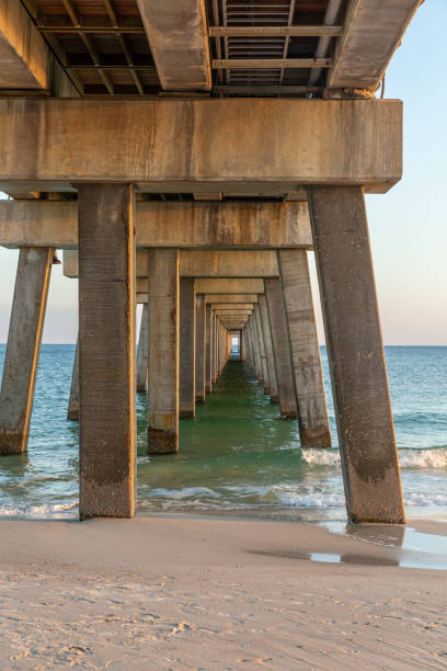 istock Under the Boardwalk at Seashore in Warm Light 1369803950