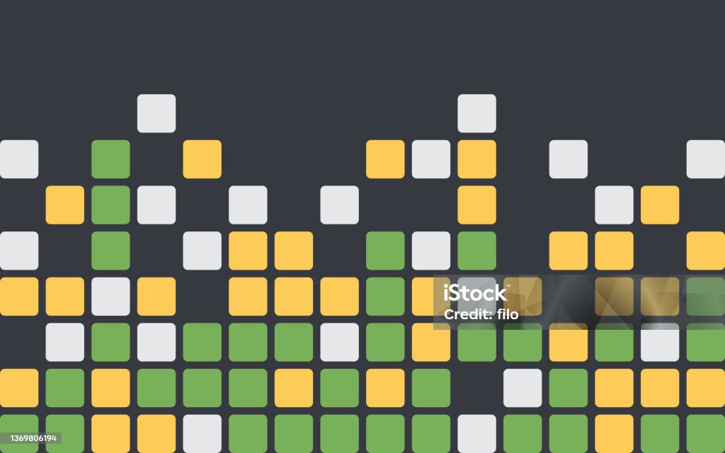 Squares Block Stack Pixel Shape Edge Border Frame Stock Illustration
