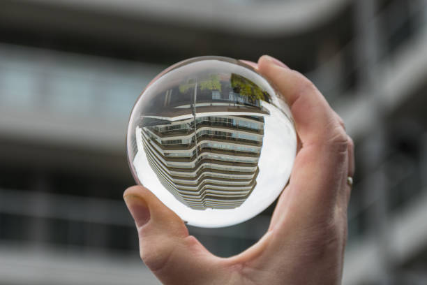 istock modern building in Nijmegen seen in a crystal ball 1369806328