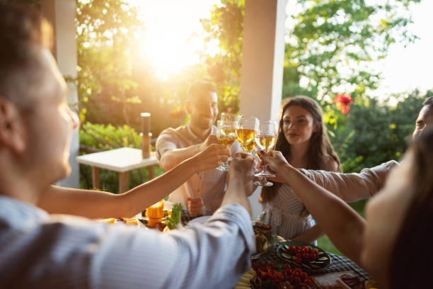 istock During summer brunch carefree friends toasting with white wine 1369806589