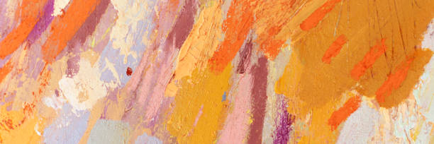 istock Artsy banner template with natural artistic texture. Abstract Brushstroke texture. 1369807369