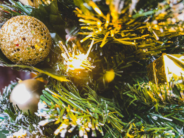 istock Lights and decorative on the Christmas tree. 1369807661