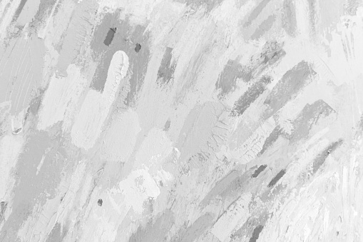 Abstract brushstroke texture. Grey rough hand-painted backdrop. Artwork fragment close up — Old-fashioned wallpaper.