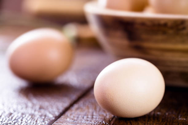 istock colored chicken eggs, free-range eggs, without chemical additive, spot focus 1369813953