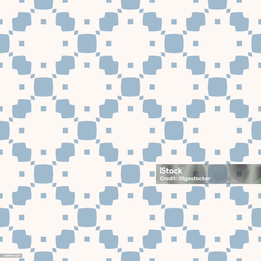Subtle Vector Geometric Seamless Pattern With Small Elements Blue And ...