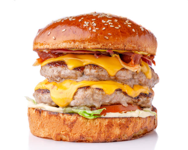 istock fresh hamburger with beef patty on white background for menu4 1369816858