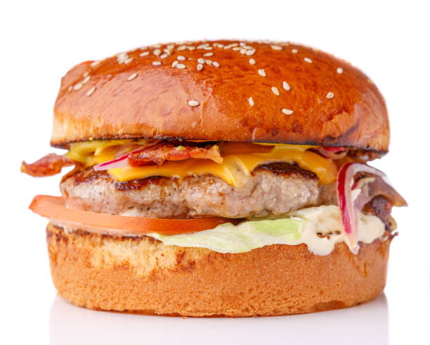 istock fresh hamburger with beef patty on white background for menu3 1369816861