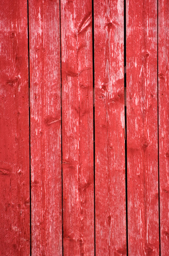 painted old wooden red wall. background texture .