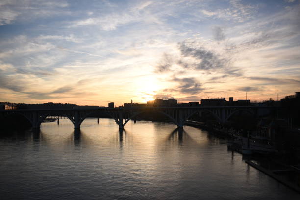 istock Sunset in the city 1369829653