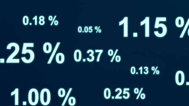 ilustraciones, imágenes clip art, dibujos animados e iconos de stock de tipos de interés, ahorro o hipotecario - rating debt usa stock market