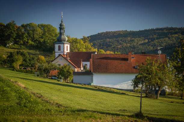 Church buildings in half-timbered style. Hessia Germany
