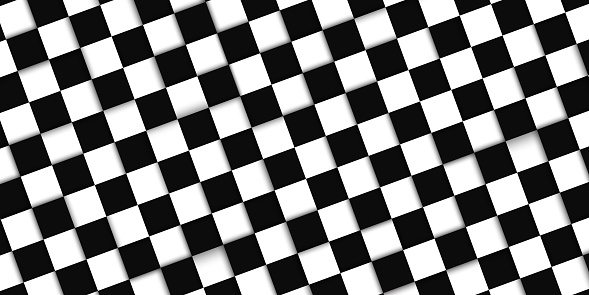 Vector black and white checkered background.