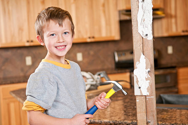 Remodeling Boy stock photo