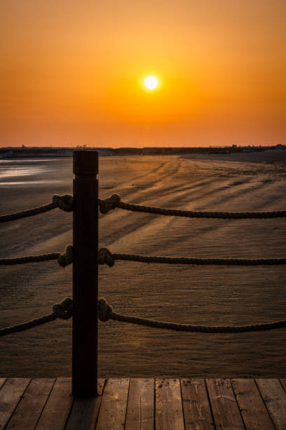 istock Beautiful sunset on the sea 1369851301