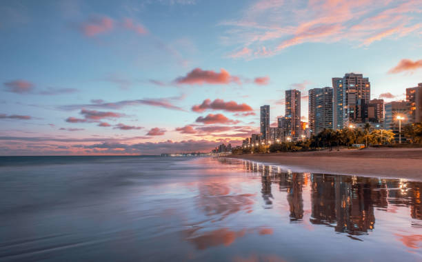 Free Stock Photo of Sunset View of Beach With Buildings | Download Free ...