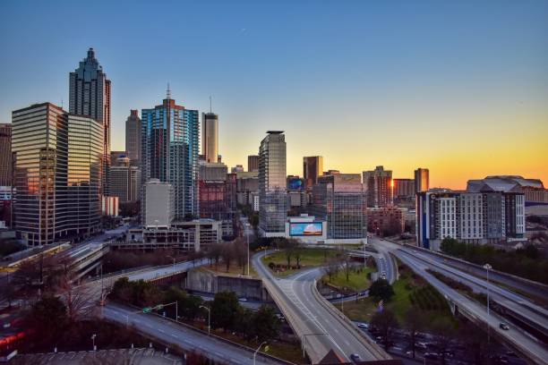 istock Downtown Atlanta Cityscape During Sunset 1369863804