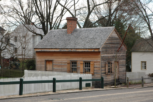 Old wooden house in Old Salem, Winston-Salem, North Carolina. I would really appreciate knowing how you use my photo!