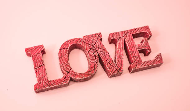 Love letter made from wood