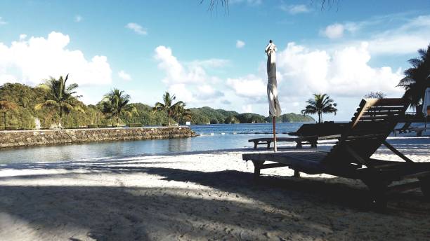 Palau Days Resort Beach palau beach stock pictures, royalty-free photos & images