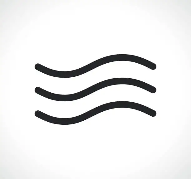 Vector illustration of wave or flood or river